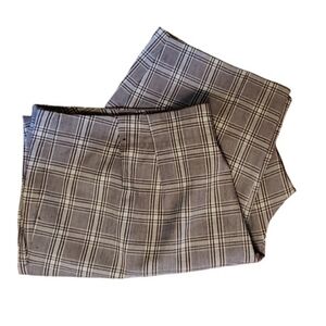 Vintage, Y2K, Elemental Stretch Blue & Black Checkered Plaid Capri Dress Pants